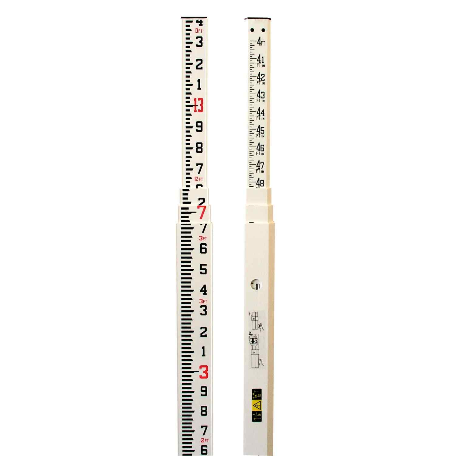 Nedo Fiberglass 3 Sections Levelling Rods